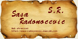 Saša Radonoćević vizit kartica